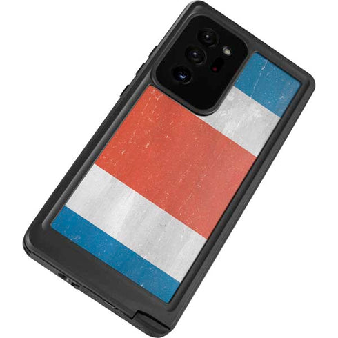 Costa Rican Flag Distressed Galaxy Note20 Ultra 5G Waterproof Case